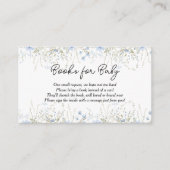 ブルーコーンフラワーベビーシャワーブックベビー エンクロージャーカード (正面)