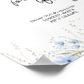 ブルーコーンフラワーベビーシャワーブックベビー ポスター (角)