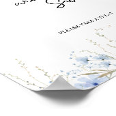 ブルーコーンフラワーベビーシャワーベビーは甘い ポスター (角)