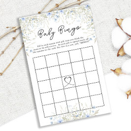 ブルーコーンフラワーワイルドフラワーベビーシャワービンゴ