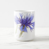 ブルーコーンフラワー写真 –  コーヒーマグカップ (中央)