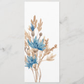 ブルーコーンフラワー結婚ズ&小麦 メニュー (裏面)