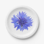 ブルーコーンフラワー – 紙プレート ペーパープレート (正面)