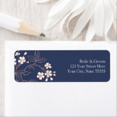 ブルーコー結婚ラルのカスタム差出人住所ラベル ラベル (インサイチュ)