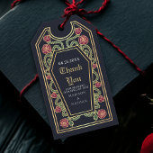 ブルーゴシックバラ結婚の感謝 ギフトタグ