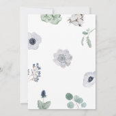 ブルーゴシックフローラスカルベビーシャワー 招待状 (裏面)