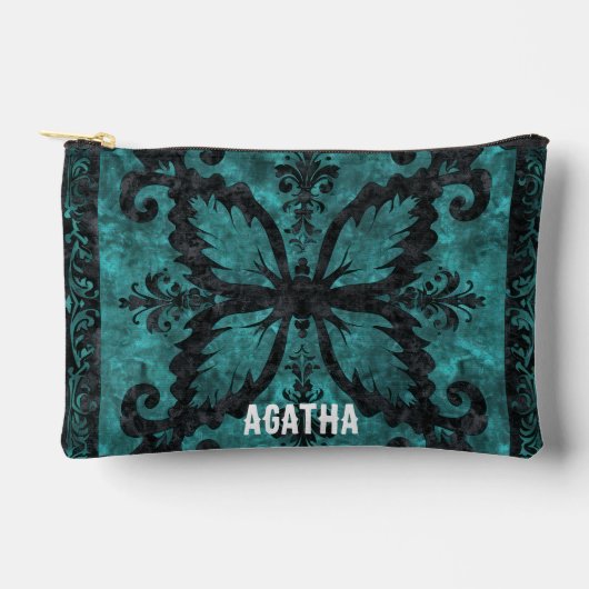 ブルーゴシック化粧品バッグ/鉛筆ケース/化粧品バッグ アクセサリーポーチ (正面)