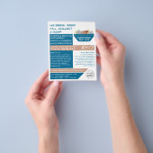 ブルーゴミのスキップデザイン、スキップ/ダンプスター会社 チラシ (手)