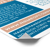 ブルーゴミのスキップデザイン、スキップ/ダンプスター会社 ポスター (角)