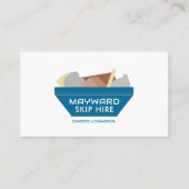 ブルーゴミのスキップデザイン、スキップ/ダンプスター会社 名刺 (正面)