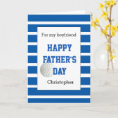 ブルーゴルフの父の日の恋人 カード (黄色い花)