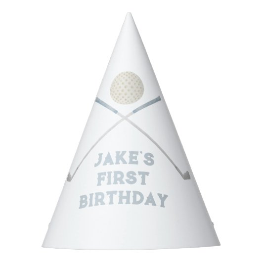 ブルーゴルフの誕生日の帽子 パーティーハット (正面)