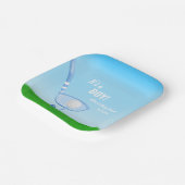 ブルーゴルフをティーアップ男の子だ!赤ちゃんシャワー ペーパープレート (傾斜あり)