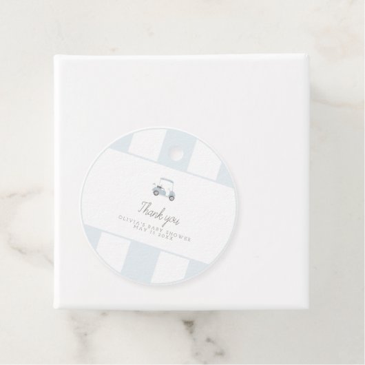 ブルーゴルフカートのギフトメッセージカード フェイバータグ (インサイチュ)