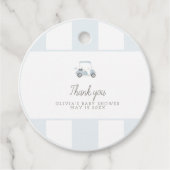 ブルーゴルフカートのギフトメッセージカード フェイバータグ (正面)