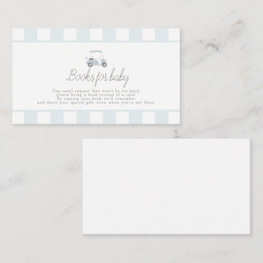 ブルーゴルフカートベビー エンクロージャーカード (正面/裏面)