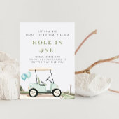 ブルーゴルフカートボーイファースト誕生日招待状 招待状