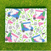 ブルーゴルフカート18thホールフラッグ明名門私立校風のるい フリースブランケット