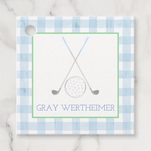 ブルーゴルフクラブメッセージカード フェイバータグ (正面)
