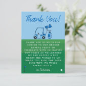 ブルーゴルフジェンダーの表示パーティー サンキューカード (スタンド正面)