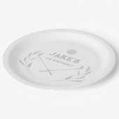 ブルーゴルフバースデーパーティー紙プレート ペーパープレート (アングル)