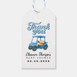 ブルーゴルフベビーシャワーありがとうラベル ギフトタグ