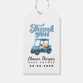 ブルーゴルフベビーシャワーありがとうラベル ギフトタグ