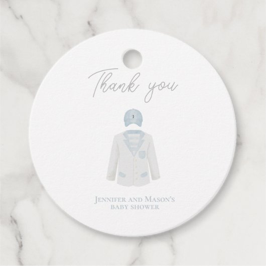 ブルーゴルフベビーシャワーパーティー フェイバータグ (正面)