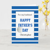 ブルーゴルフ父の日の夫 カード (黄色い花)