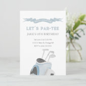 ブルーゴルフ誕生日パーティーの招待状 招待状 (スタンド正面)