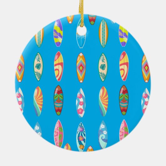 ブルーゴーサーフィンサンタラウンドセラミックオーナメント セラミックオーナメント (裏面)