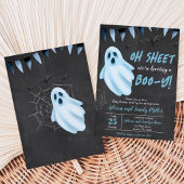 ブルーゴーストのハロウィンベビーシャワーの招待状 招待状