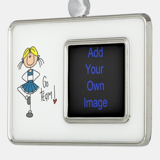 ブルーゴーチームチアリーダー シルバープレートフレームオーナメント (左)