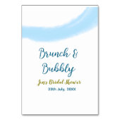 ブルーゴールデンウォーター色バブリーとブランチブライダルsh テーブルナンバー (裏面)