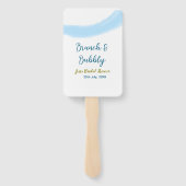 ブルーゴールデンウォーター色バブリーとブランチブライダルsh ハンドファン (裏面)