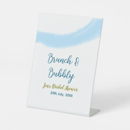 ブルーゴールデンウォーター色バブリーとブランチブライダルsh 台座サイン