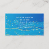 ブルーゴールデングリッタースパークルメイクアップアーティスト 名刺 (裏面)