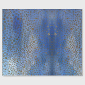 ブルーゴールデンサークルラッピング紙 ラッピングペーパー (フラット)