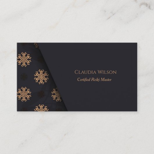 ブルーゴールデンマンダラ霊気スピリチュアルエナジーヒーラー 名刺 (正面)