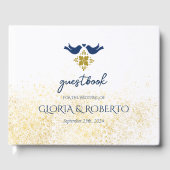ブルーゴールデンラブバーズメキシ結婚コノブック ゲストブック (正面)