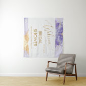 ブルーゴールデンレイクウォーターカラーブライダルシャワーへようこそ タペストリー (インサイチュ(横))