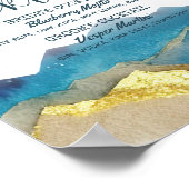 ブルーゴールデン結婚マウンテンズのシグネチャードリンクメニュー ポスター (角)