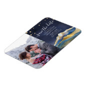 ブルーゴールデン結婚マウンテンズの写真は日付を保存 マグネット (左側)