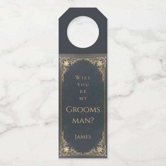 ブルーゴールドのヴィンテージの仲人をやってくれるかい？ ボトルネックタグ (正面)