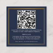 ブルーゴールドの剣 ロイヤルウェディング RSVP QRコード エンクロージャーカード (裏面)