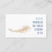 ブルーゴールドクリスタルアブストラクトコンサルタントエレガントなビジネス 名刺 (裏面)