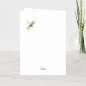 ブルーゴールドフォイル誕生日カード 箔グリーティングカード (裏面)