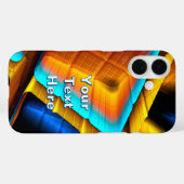 ブルーゴールドメタリックパターン 33 Case-Mate iPhoneケース (裏面 (横))