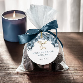 ブルーゴールド ウォーターカラー フラワーフェイバータグ フェイバータグ