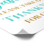 ブルーゴールド コンフェッティ 景品 ベビーシャワー サイン (角)